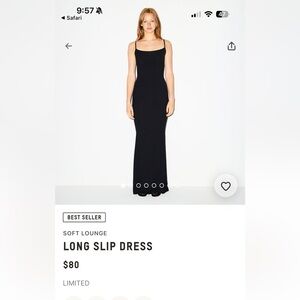 SKIMS Black Soft Lounge Maxi Dress